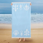 Schafer Home Ethnic 75x150 Plaj Havlusu-Indigo - 1