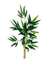 Nettenevime 5li Set Yapay Bambu Sopası 6 Yapraklı 50cm Yapay Çiçek Bambu Duvarı Separatör Çiçeği Yapay Çiçek thumbnail 2