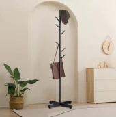 Trendesk   Metal Siyah  Ayaklı Askılık Portmanto Modern Elbise Askısı Konfeksiyon Askısı 165 cm - 2
