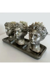 Helen 3'lü Saksı Tabla 3 Adet Sukulent thumbnail 2