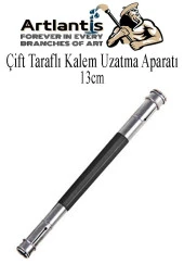 Kalem Uzatma Aparatı 1 Adet Çift Taraflı 13 cm Kalem Uzatma Aparatı Çift Uçlu Derceli Kalem Tasarım Hobi - 1