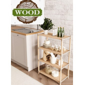 Dogant Wood  Ahşap  4 Lü Ahşap Raf Mobilya - 1