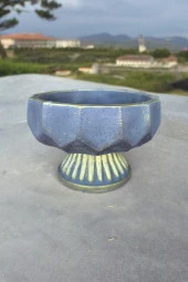 Ayaklı dekoratif beton saksı geometrik dizayn thumbnail 3