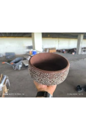 Kare Desen Beton Aranjman, Orkide ve Bonsai Saksısı 08 - 1