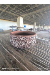 Kare Desen Beton Aranjman, Orkide ve Bonsai Saksısı 001h - 3
