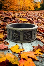 Çiçek Desenli Beton Bonsai ve aranjman Saksısı -+30 ckıciua - 2