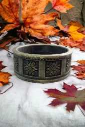 Çiçek Desenli Beton Bonsai ve aranjman Saksısı -+30 ckıciua - 4