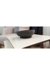 Beton Bonsai Saksısı siyah çift taban - 1