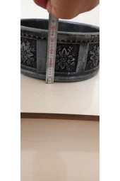 Beton Bonsai saksısı yuvarlak gri eskitme - 2