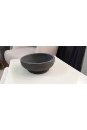 Beton Bonsai Saksısı siyah çift taban - 2