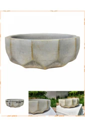 Geometrik aranjman ve bonsai saksısı altın yaldızlı - 3