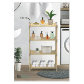 Ahşap Wood    Mutfak Banyo Musafir Odası Yemek Odası 4 Lü Ahşap Raf - 2
