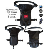 MOTOSİKLET BEL BACAK ÇANTASI 6 GÖZLÜ - 1