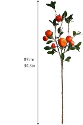 Nettenevime Yapay Portakal Dalı 87cm Yapay Çiçek Portakal Ağacı Dalı thumbnail 2