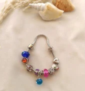 Bileklik Charm Bileklik Nazar Boncuklu Bileklik Kalp Zincir Bileklik thumbnail 2