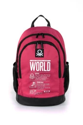 Çocuk Kol Saati Hediyeli Benetton Büyük Kapasiteli Çocuk Okul Çantası B.NT.03834 - 4