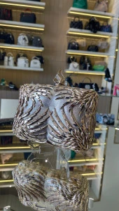 İthal Metal Taşlı Kare Model Abiye Çanta - 2