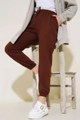 Paça Lastikli Jogger Pantolon Kahve thumbnail 1