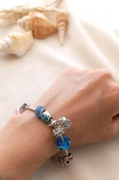 Bileklik Charm Bileklik Nazar Boncuklu Bileklik Kalp Zincir Bileklik 16795 thumbnail 1