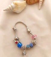 Bileklik Charm Bileklik Nazar Boncuklu Bileklik Kalp Zincir Bileklik 16795 thumbnail 3