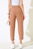 Cepli Çizgili Pantolon Camel - 3