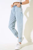 Boyfriend Salaş Kot Pantolon Buz Mavisi thumbnail 1