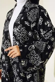 Etnik Desen Kimono İkili Takım Siyah Desenli thumbnail 4