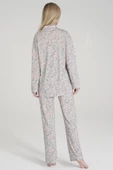 Pijadore 1609 Kadın Boydan Önden Düğmeli Pijama Takımı - 4