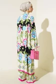 Etnik Desen Kimono İkili Takım Yeşil - 3