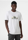 Helly Hansen Nord Graphic Erkek Kısa Kollu Tişört HHA.62978.HHA004 Beyaz thumbnail 3