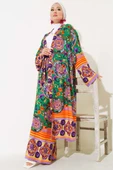 Etnik Desen Kimono İkili Takım Zümrüt Yeşili thumbnail 1