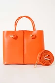Dikiş Detaylı Kadın El Çantası Oranj thumbnail 2