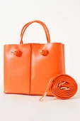Dikiş Detaylı Kadın El Çantası Oranj thumbnail 1
