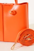 Dikiş Detaylı Kadın El Çantası Oranj thumbnail 3