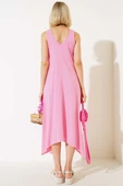Halka Askılı Elbise Pembe thumbnail 3