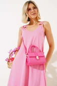 Halka Askılı Elbise Pembe thumbnail 2