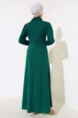 Kol Yaka İncili Elbise Zümrüt thumbnail 3