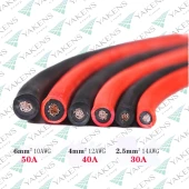 Solar Kablo (30m+30m) 2.5 mm Güneş Paneli Kablo Seti Siyah Kırmızı thumbnail 5