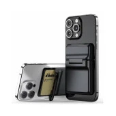 CRD-05 Sade Tasarımlı 2 Hazneli PU Magnetik Standlı Kartlık thumbnail 3