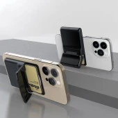 CRD-05 Sade Tasarımlı 2 Hazneli PU Magnetik Standlı Kartlık thumbnail 7