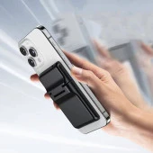 CRD-05 Sade Tasarımlı 2 Hazneli PU Magnetik Standlı Kartlık thumbnail 8