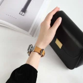 Apple Watch 1 2 3 4 5 6 7 8 9 Se Ultra 49/46/45/44/42 mm Kordon KRD-53 Deri Strap Kayış thumbnail 10