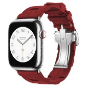 Apple Watch 7 41mm Spor Görünümlü  KRD-94 Silikon Kordon - 4