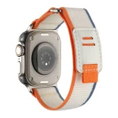 Apple Watch 1 2 3 4 5 6 7 8 9 Se Ultra 49/45/44/42 mmHasır Kordon  KRD-106 Strap Kayış thumbnail 5