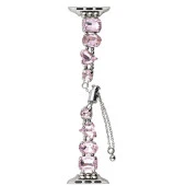 Apple Watch 7 41mm  KRD-115 Renkli Taş Tasarımlı Kordon thumbnail 4