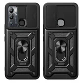 İnfinix Hot 12i Kılıf Magnetik Standlı Kamera Korumalı  Sürgülü Vega Kapak thumbnail 7