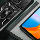 İnfinix Hot 12i Kılıf Magnetik Standlı Kamera Korumalı  Sürgülü Vega Kapak thumbnail 10