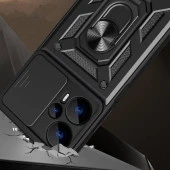 Xiaomi Poco F5 Kılıf Magnetik Standlı Kamera Korumalı  Sürgülü Vega Kapak thumbnail 4