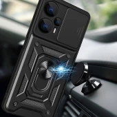 Xiaomi Poco F5 Kılıf Magnetik Standlı Kamera Korumalı  Sürgülü Vega Kapak thumbnail 5