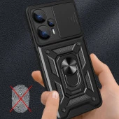 Xiaomi Poco F5 Kılıf Magnetik Standlı Kamera Korumalı  Sürgülü Vega Kapak thumbnail 6